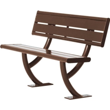 Image for Ultrasite® Brown Surface Hartford Horizontal Slat 4' Bench from HD Supply
