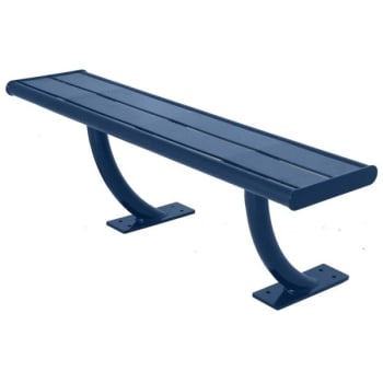 Image for Ultrasite® Ultra Blue Surface Mount Hartford Horizontal Slat 4' Bench from HD Supply