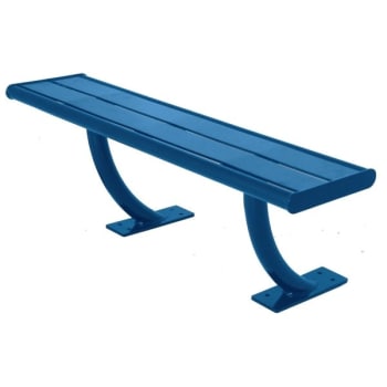 Image for Ultrasite® Blue Surface Mount Hartford Horizontal Slat 4' Bench from HD Supply