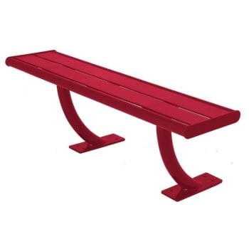 Image for Ultrasite® Red Surface Mount Hartford Horizontal Slat 4' Bench from HD Supply