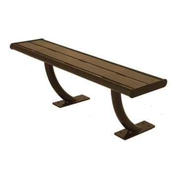 Image for Ultrasite® Brown Surface Mount Hartford Horizontal Slat 4' Bench from HD Supply