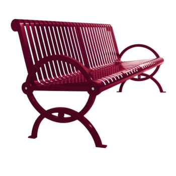 Image for Ultrasite® Burgundy Portable Durham Bench 6' Vertical Slat from HD Supply