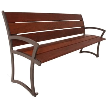 Image for Ultrasite® Premium Ipe Wood Portable Madison Bench 6' With Back from HD Supply