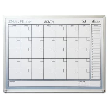Image for Skilcraft Quartet 30-Day Wet Erase Planner W/aluminum Frame, 24 X 36 from HD Supply