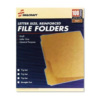 Image for Skilcraft Medium Letter File Folders (100-Pack) from HD Supply