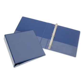 Image for SKILCRAFT Round Ring View Binder, 3 Rings, 0.5 Capacity, 11 X 8.5, Blue from HD Supply