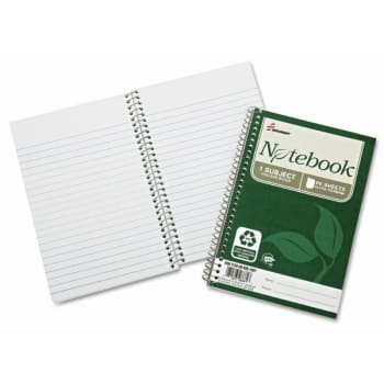 Skilcraft Recycled Notebook, 1 Subject, College, Green, 80 Sheets, Package Of 6