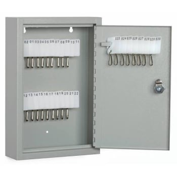 Skilcraft Locking Key Cabinet, 90, 14w X 3 1/4d X 17 1/4h, Gray