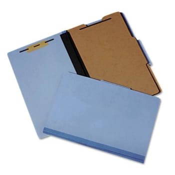 Image for Skilcraft Classification Folder, 2 Dividers, Legal Size, Medium Blue from HD Supply