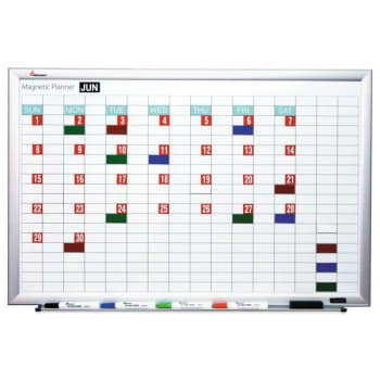 Image for Skilcraft Magnetic Work/plan Dry Erase Kit, 36 X 24, Silver from HD Supply