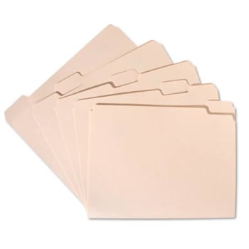 Image for Skilcraft Manila File Folder, 1/5-Cut Tabs, Letter Size, Pack Of 100 from HD Supply
