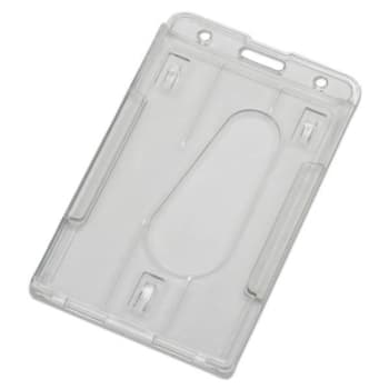 Image for Skilcraft Dual Card Id Holder, Clear, Vertical, 2 1/8 X 3 3/8, Package Of 24 from HD Supply