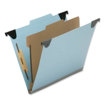 Image for Skilcraft Hanging Classification Folders, Letter, 3, Light Blue, Pack Of 10 from HD Supply