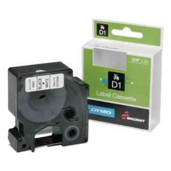 Image for SKILCRAFT Dymo Label Cassette, 0.75 X 23 Ft, Black/White from HD Supply