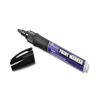 Skilcraft Paint Marker, Medium Bullet Tip, Black, Package Of 6