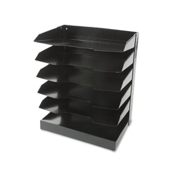 Image for Skilcraft Vertical Desk File, 6 Sections, Letter Size, 12 X 8.5 X 15, Black from HD Supply
