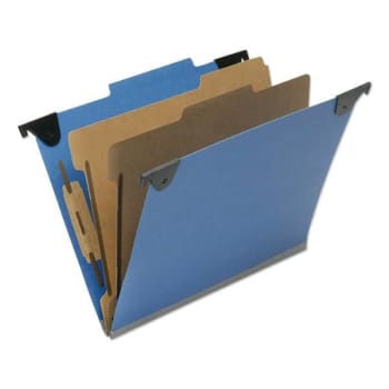 Image for Skilcraft Classification Folder, 2 Dividers, Letter Size, Royal Blue, Pack Of 10 from HD Supply