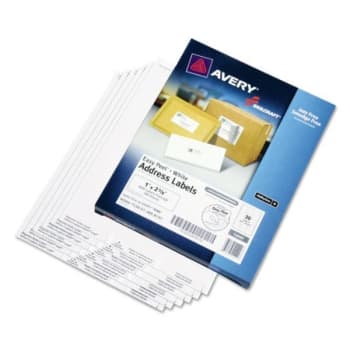 Image for SKILCRAFT Laser Labels, Laser Printers, 1 X 2.63, White, 30/Sheet, 100 Sheets from HD Supply