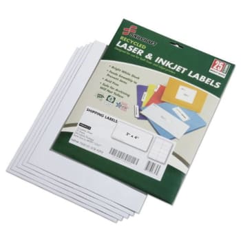 Image for SKILCRAFT Recycled Laser & Inkjet Labels, Printers, White, 10/Sheet, 25 Sheets from HD Supply
