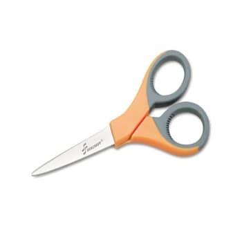 Image for Skilcraft Scissors Pointed Tip, 6.5 Long, 3 Length, Orange/Gray Offset Handle from HD Supply