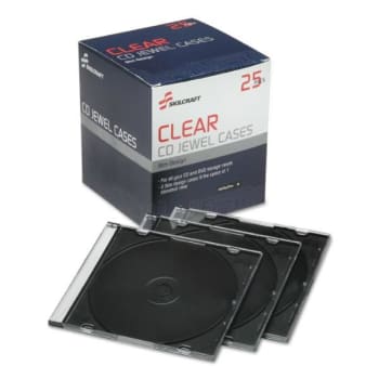 Image for Skilcraft Slim Cd Case, Clear, Package Of 25 from HD Supply