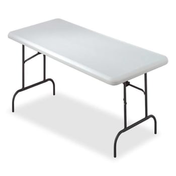 Image for SKILCRAFT Blow-Molded Folding Tables, Rectangular, 30 X 60 X 29, Platinum from HD Supply