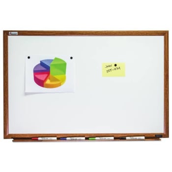 Image for Skilcraft 36 X 24 In. Quartet Whiteboard (Oak) from HD Supply
