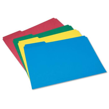 Image for SKILCRAFT Color File Folder Set, 1/3-Cut Tabs, Letter, Assorted, Package Of 24 from HD Supply