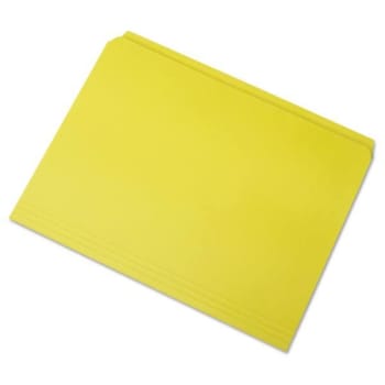 Image for SKILCRAFT Straight Cut File Folders, Straight Tab, Letter, Yellow, Pack Of 100 from HD Supply