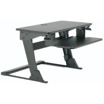 Skilcraft Desktop Sit-Stand Workstation, 35.4w X 23.2d X 6.2 To 20h, Black