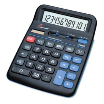 SKILCRAFT 12-Digit Digital Desktop Calculator