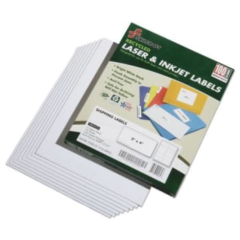 Image for SKILCRAFT Recycled Laser & Inkjet Labels Printers, 2 X 4, 10/Sheet, 100 Sheets from HD Supply