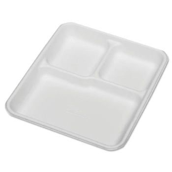 Image for Skilcraft Rectangular Compartment Plates, White, 10 X 0.88 X 8, 500/carton from HD Supply