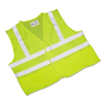 Image for SKILCRAFT Safety VestClass 2 Ansi 107 2010 Compliant, Lime/Silver, X-Large from HD Supply