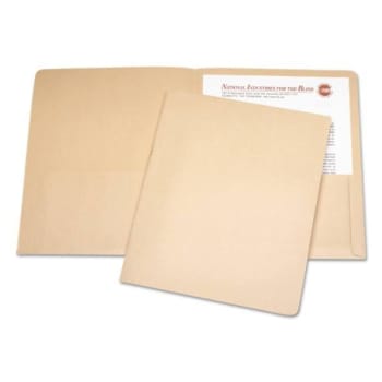 Image for SKILCRAFT Double Pocket Portfolio, Letter Size, Tan, Box Of 25 from HD Supply