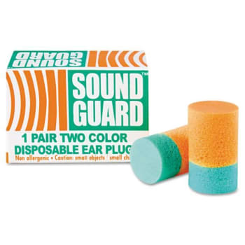 Skilcraft Ear Plugs, Uncorded, Pvc Foam, Orange/green, Package Of 200 Pair