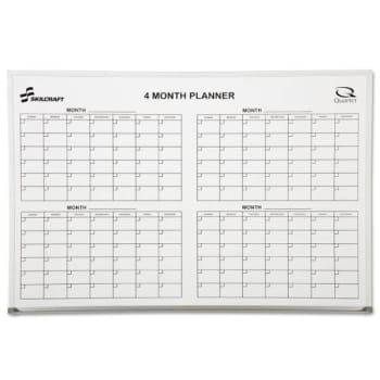 Image for Skilcraft Quartet 4-Month Cubicle Calendar Board, 24 X 36 from HD Supply
