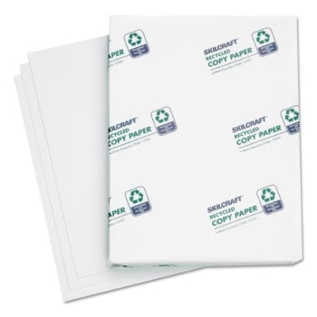 Image for SKILCRAFT U.S. Fed Watermark Paper, 8.5 X 11, White, 500 Sheets/Ream (5,000-Pack) from HD Supply