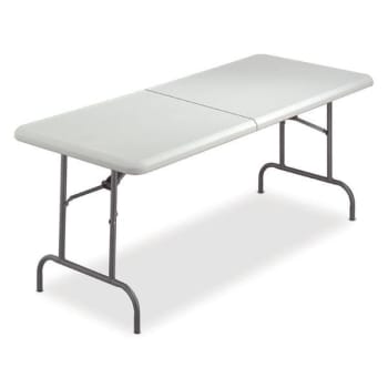 Image for SKILCRAFT Blow Molded Folding Tables, Rectangular, 72 X 30 X 29, Platinum from HD Supply