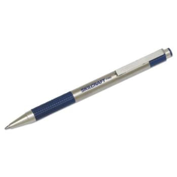 Image for Skilcraft Zebra Retractable Ballpoint Pen, .7mm, Blue Ink, Steel, Package Of 2 from HD Supply