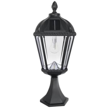 Image for Gama Sonic® Royal Bulb Solar Lamp 120 Lumens, Pier Mount, Black Powder Coated from HD Supply