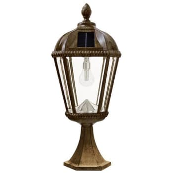 Image for Gama Sonic® Royal Bulb Solar Lamp,gs Solar Led,pier Mount,weathered Bronze Finish from HD Supply
