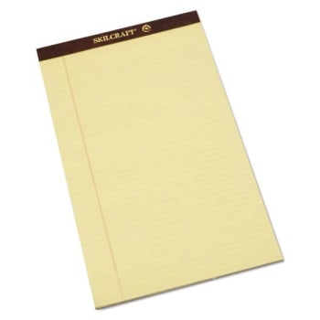 Image for Skilcraft Legal Pads, Wide Rule, 8.5 X 14, Canary, 50 Sheets, Package Of 12 from HD Supply