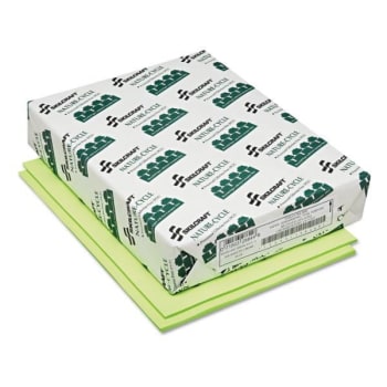 SKILCRAFT Neon Colored Copy Paper, 20lb, 8.5 X 11, Neon Green, Package Of 500