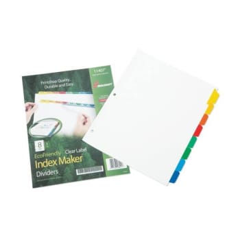 Image for SKILCRAFT Avery Index Maker Dividers, 8-Tab, 11 X 8.5, White, 1 Set from HD Supply