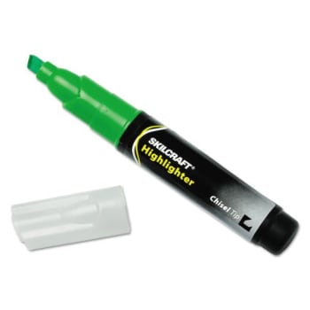 Image for SKILCRAFT Large Fluorescent Highlighter, Chisel Tip, Green, Package Of 12 from HD Supply