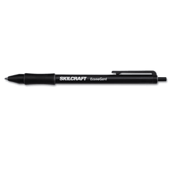 Image for Skilcraft Econogard Retract Ballpoint Pen, Black Ink/barrel, Package Of 12 from HD Supply