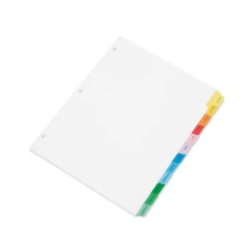 Image for Skilcraft Multiple Index Sheets, 12-Tab, Jan. To Dec., 11 X 8.5, White, 1 Set from HD Supply