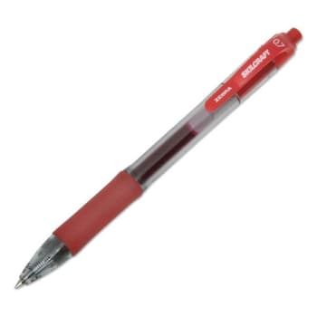 Image for Skilcraft Zebra Retract Gel Pen, 0.7 Mm, Red Ink, Clear Barrel, Package Of 12 from HD Supply