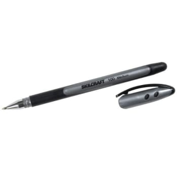 Image for Skilcraft 100 Stick Ballpoint Pen, 1mm, Black Ink/barrel, Package Of 12 from HD Supply